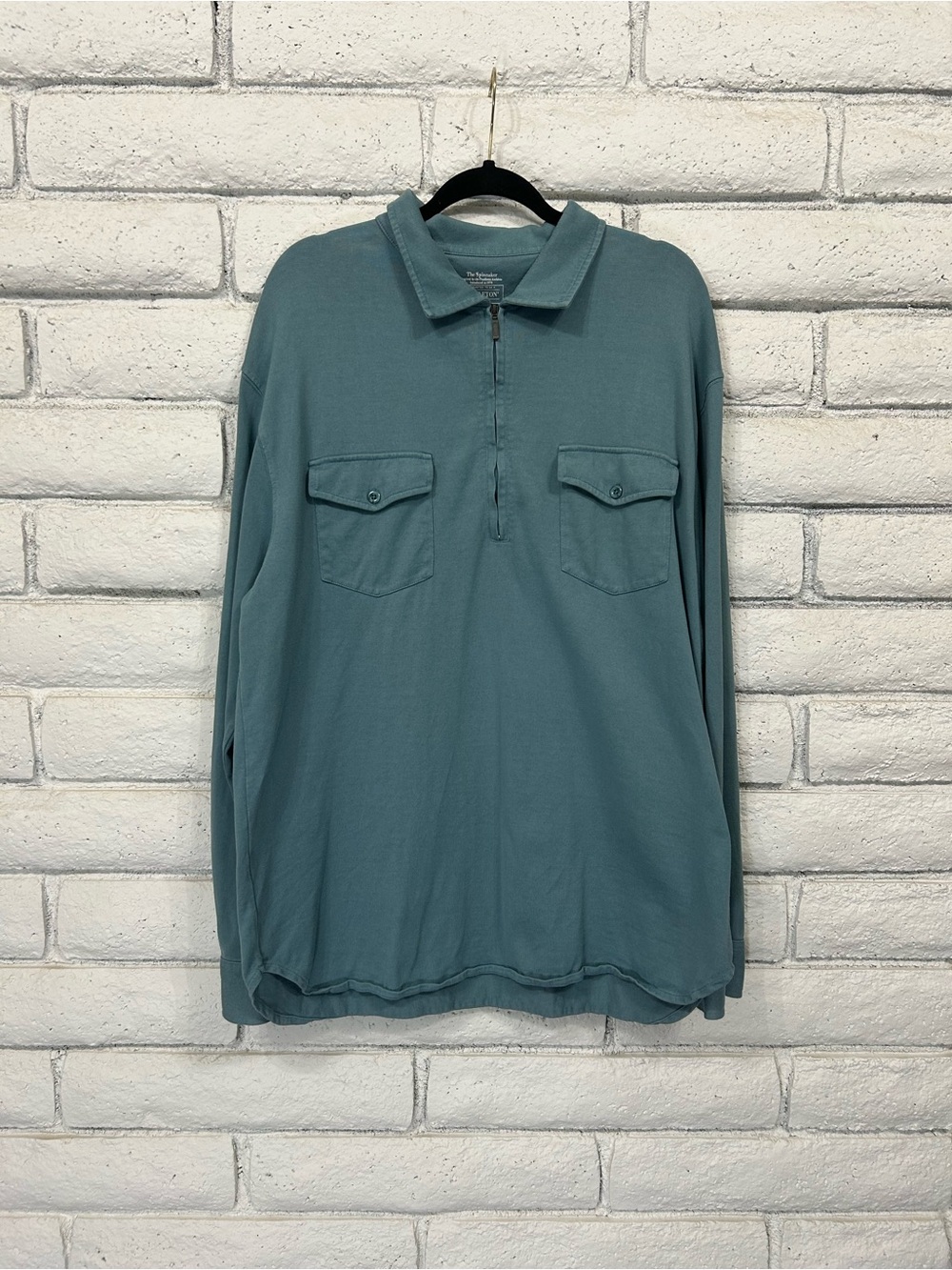 Pendleton The Spinmaker Blue Pullover‎ Shirt Men's XXL 2XL Quarter Zip